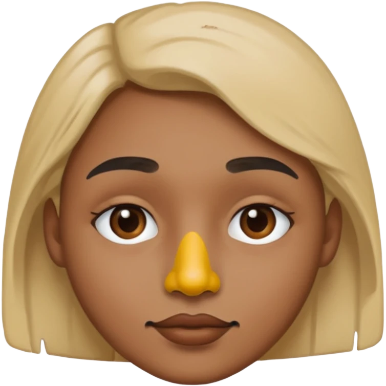 Paint on nose, half body, only nose. emoji