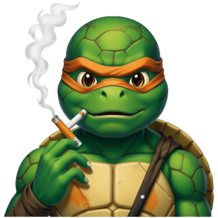 Ninja turtle smoking  emoji