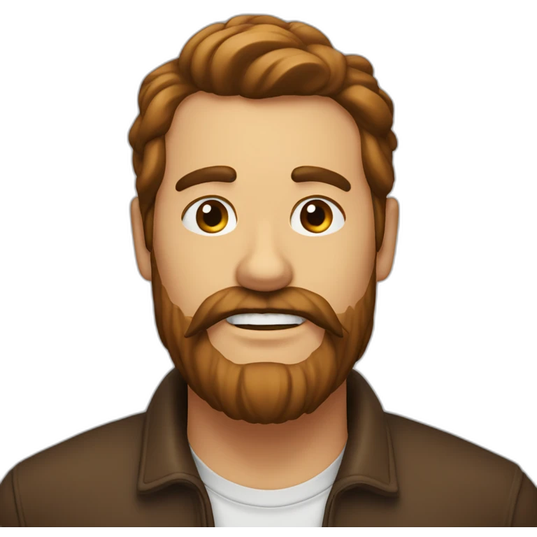 Bûcheron avec une barbe marron emoji
