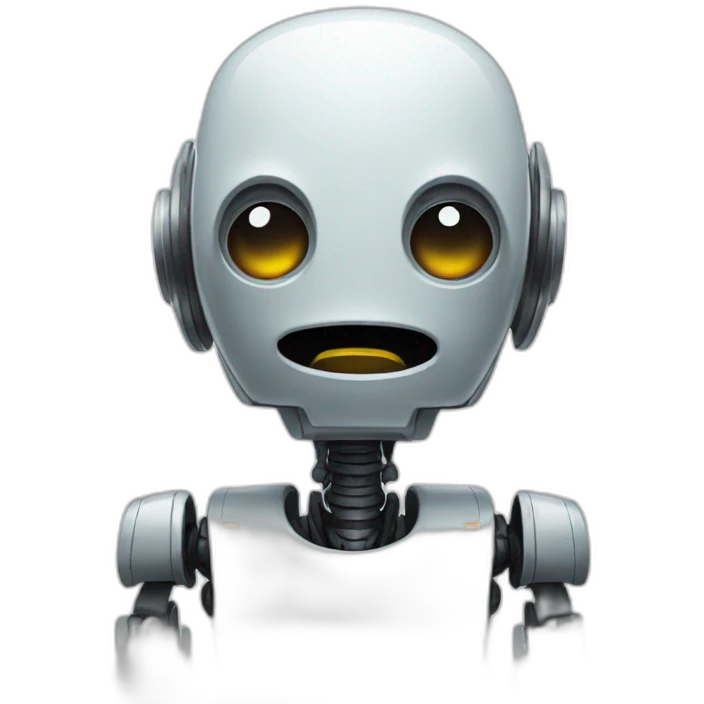 A crying robot emoji