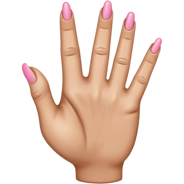 Emoji Hand with Ring finger folded down. The pointer and middle finger should look wet  and pinky finger look muddy.  emoji