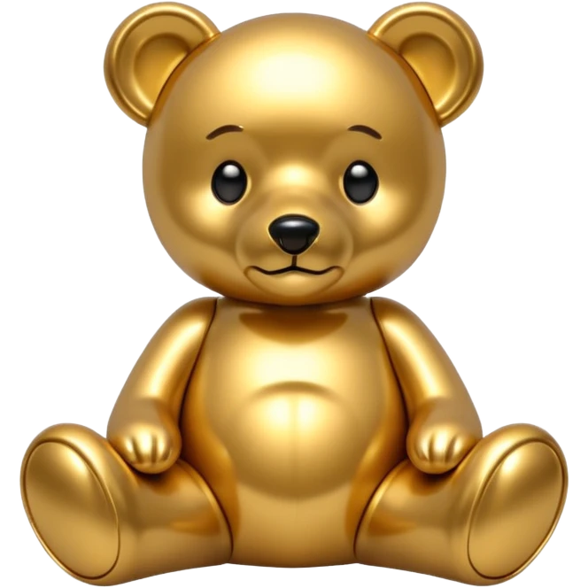 gold metal tedy bear emoji