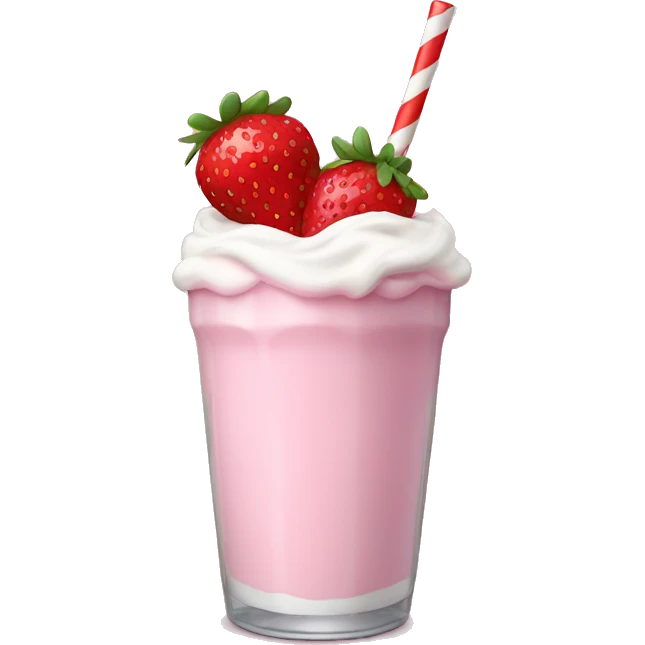 Strawberry milkshake emoji