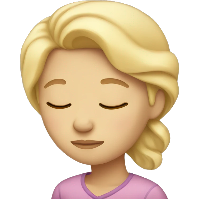 Blonde girl sleeping emoji