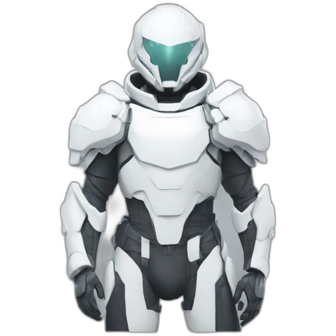 futuristic white Phantom squad Infiltration armored breastplate arms emoji