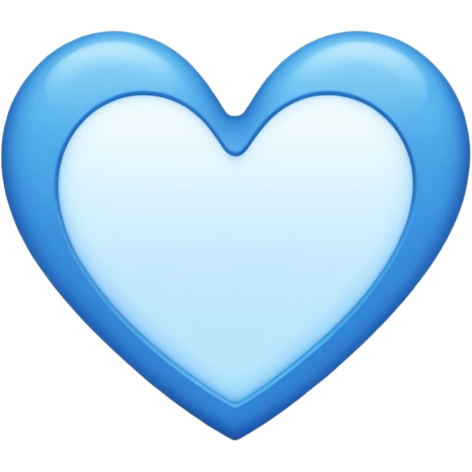 Blue heart outline  emoji