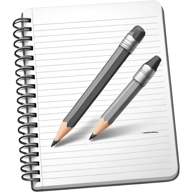 a pencil drawing in a notebook  emoji
