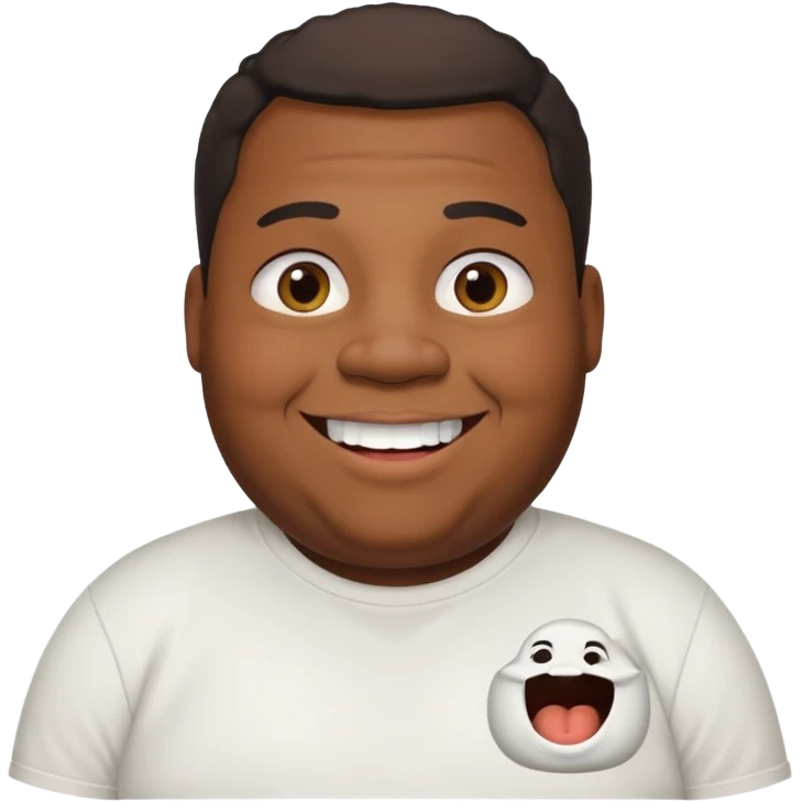 Fat black man with half of missing front tooth emoji