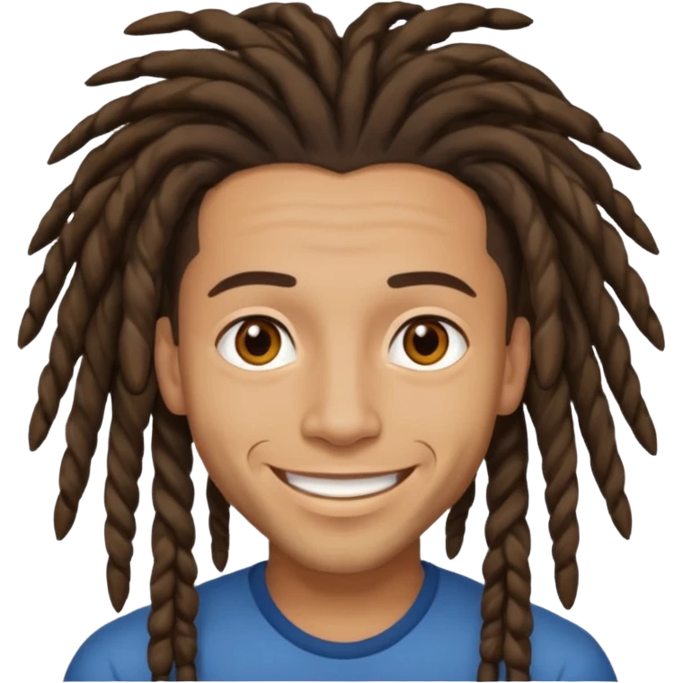 Lightskin man with dreadlocks emoji