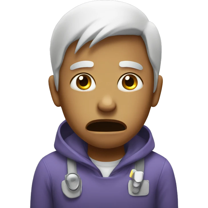 Anxious sick  emoji