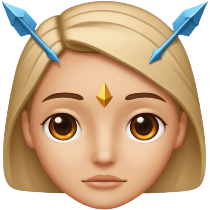 forhead with an arrow symbol in the center emoji