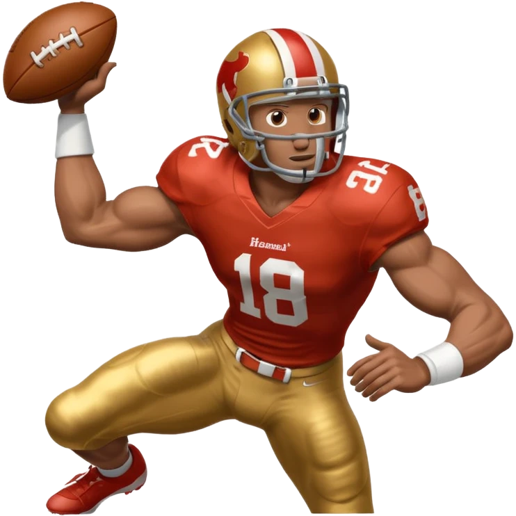 heisman trophy stiff arm emoji