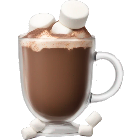 hot chocolate with marshmallow  emoji