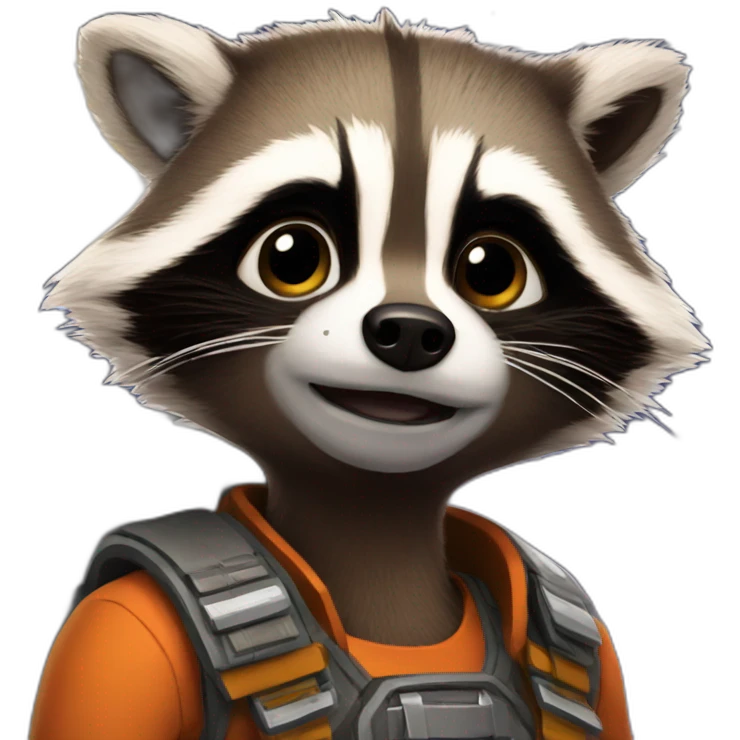 Rocket racoon emoji