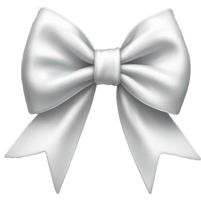 white satin bow emoji
