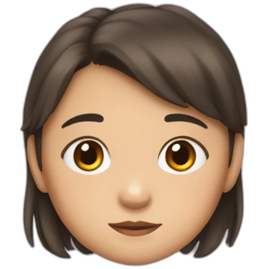 Fille Brune déguisée en Totoro emoji