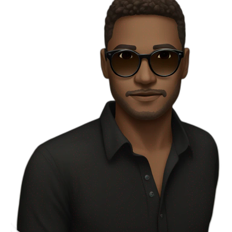 cool dude with round glasses emoji
