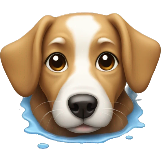 Puddle dog  emoji