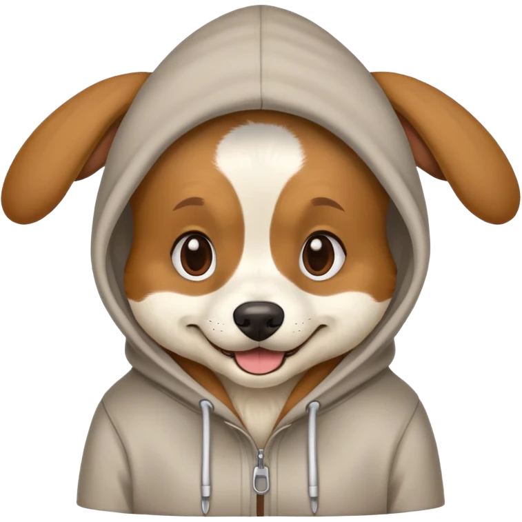 Dog wearing a hoodie emoji