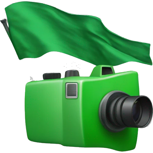 green flag camera emoji