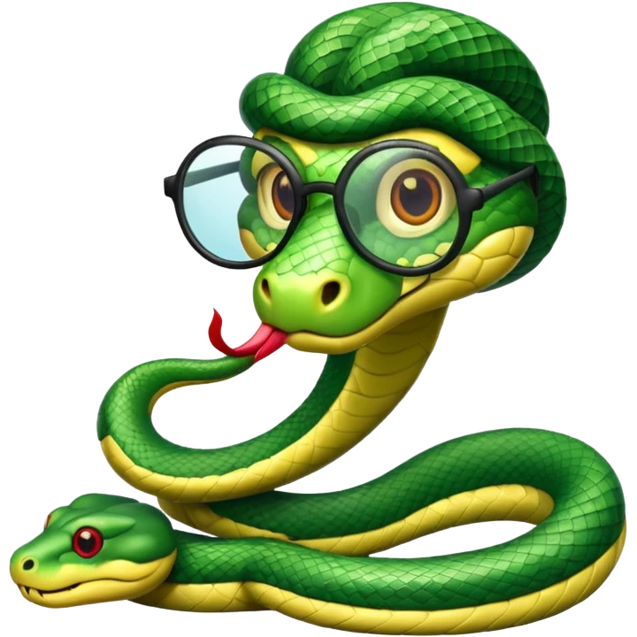 snake with glasses  emoji