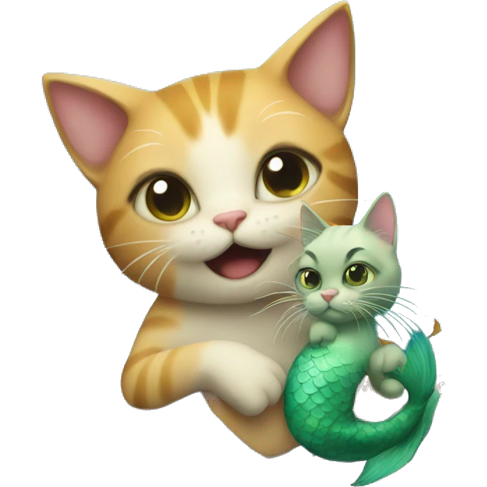 cat with mermaid emoji
