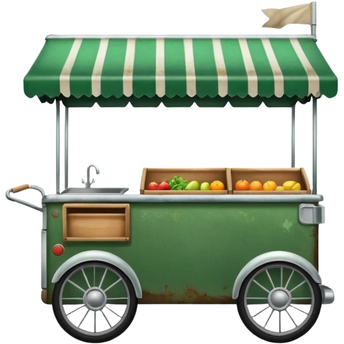 green food cart. emoji