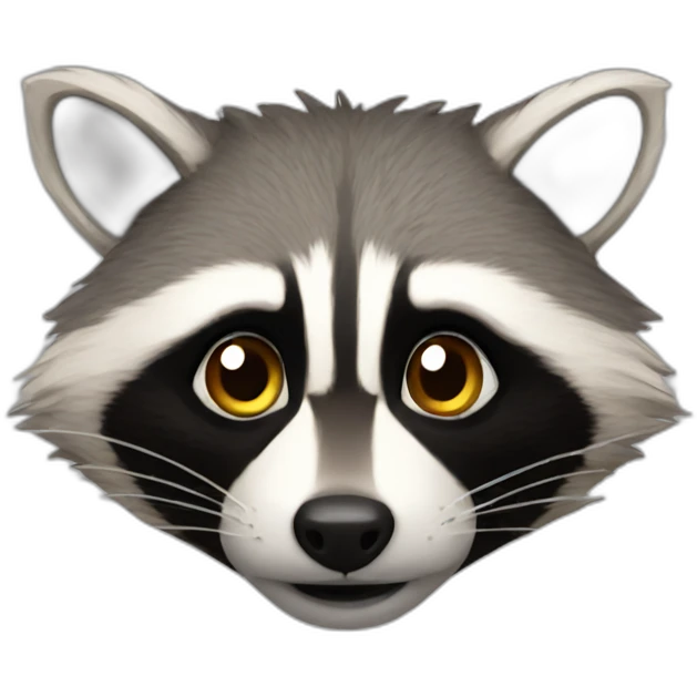 high raccoon emoji