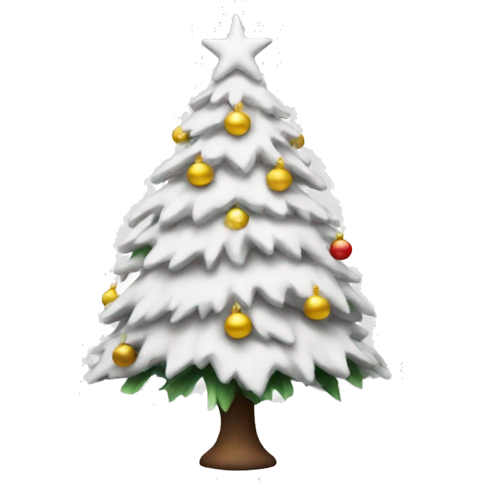 white christmas tree emoji