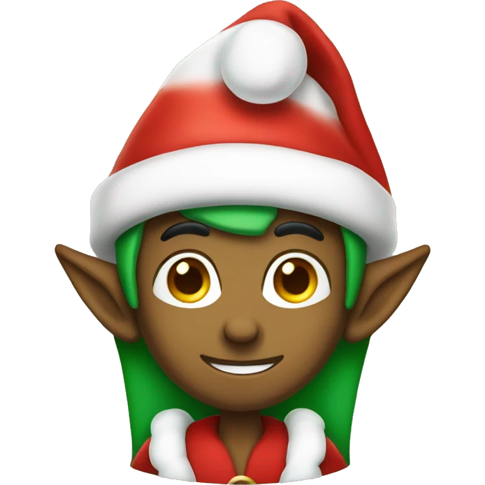 elf with Santa hat emoji