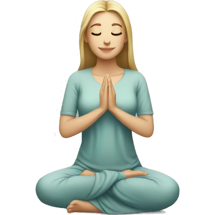 caucasian woman praying  emoji