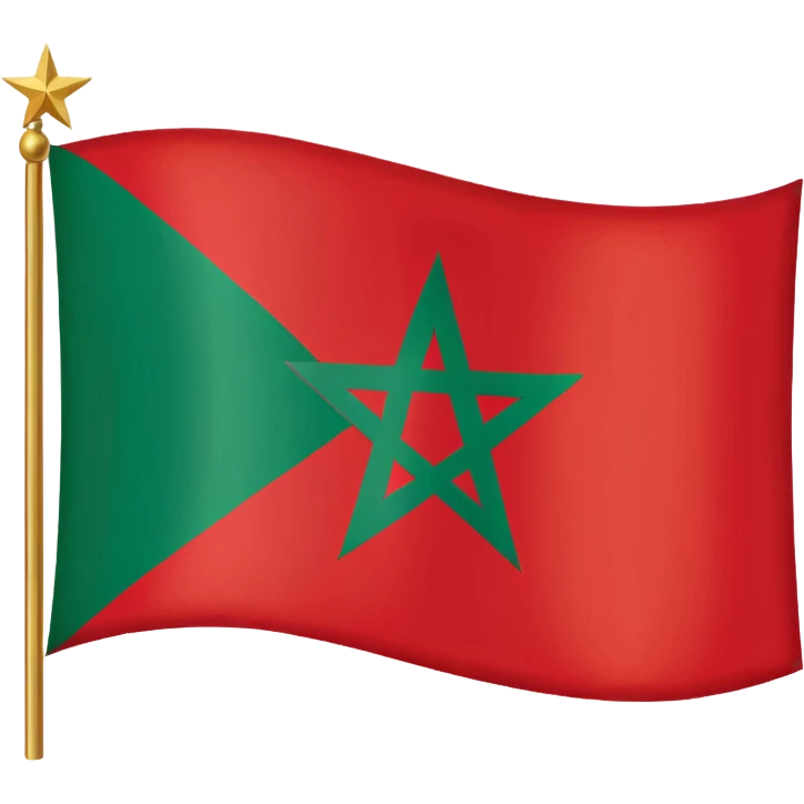 morocco flag with david star instead of 5 branch star emoji