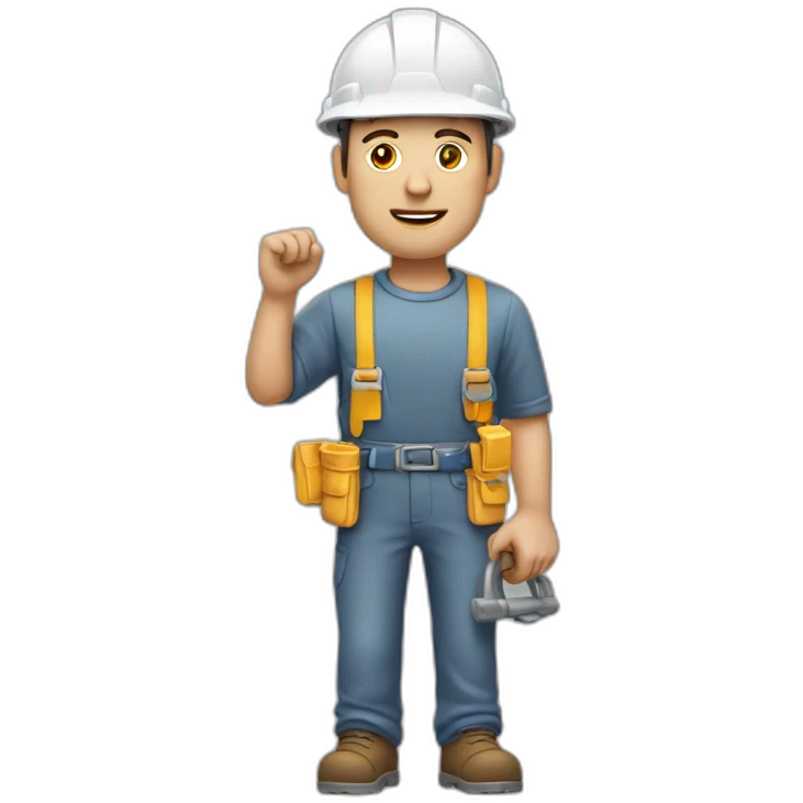 homme entrain de faire du béton emoji