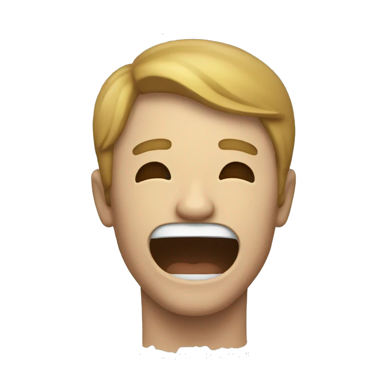 Homme qui pleure de joie emoji