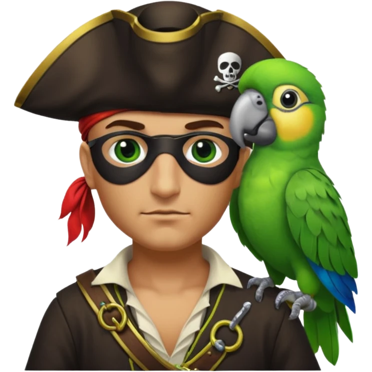 pirate and parrot emoji