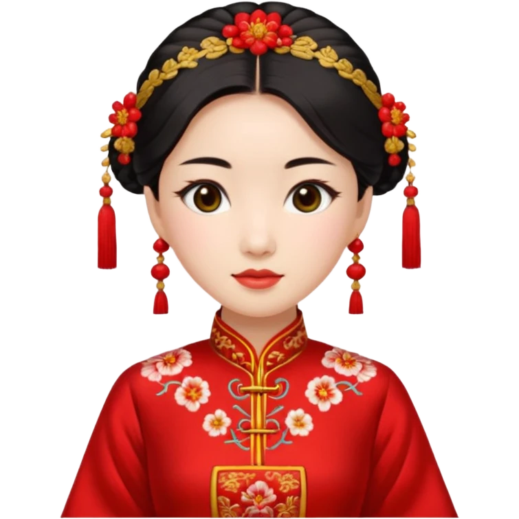 chinese woman with traditional dress emoji
