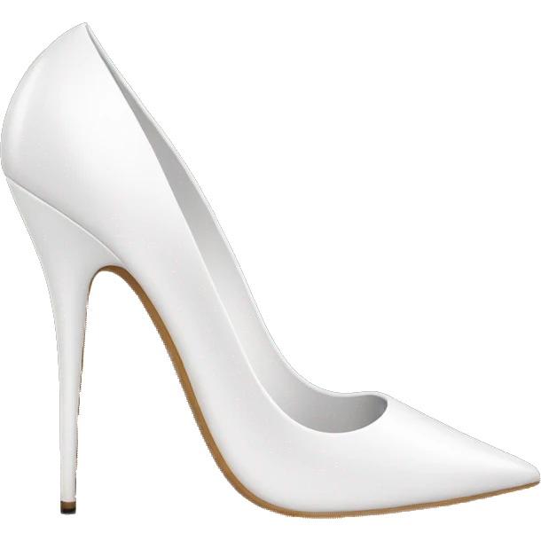 White stilletto heel emoji