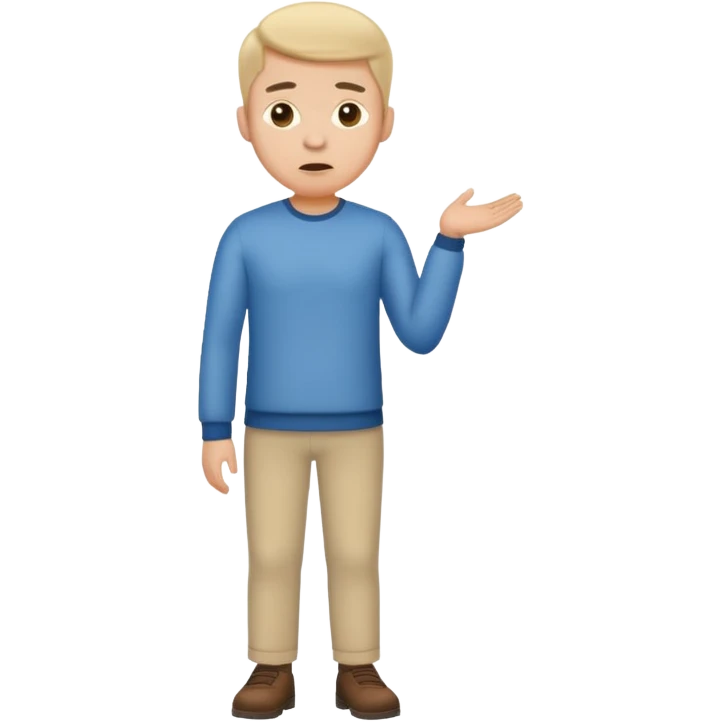 confused man, full body emoji