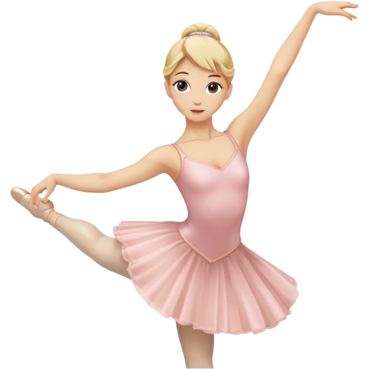 blonde ballet dancer arabesque pose emoji
