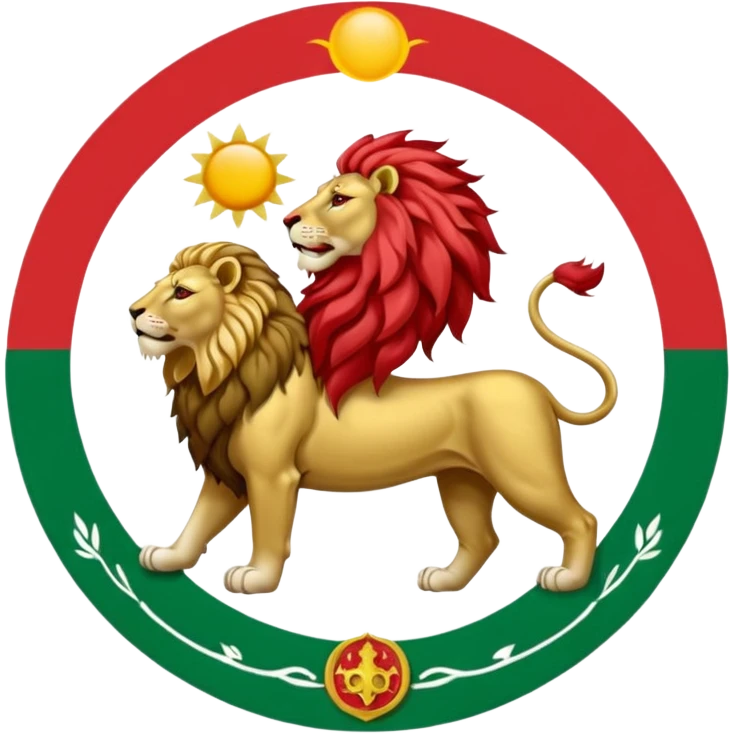 Iranian flag when javid shah was in power emoji