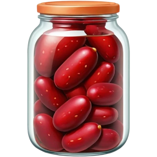 Jar of red pickles emoji