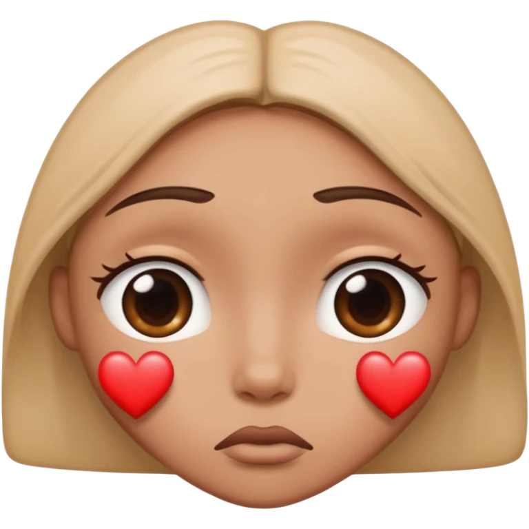 sad eyes with hearts all around emoji