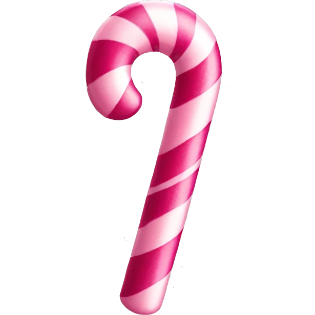 Pink candy cane emoji