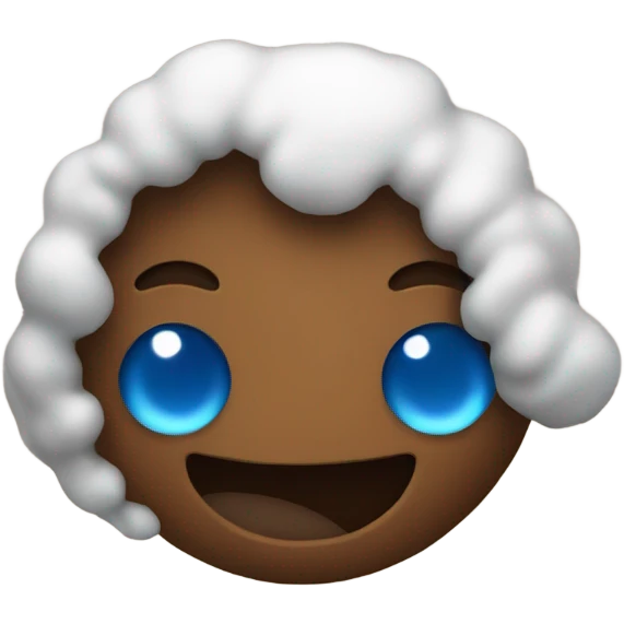 Poop with halo emoji