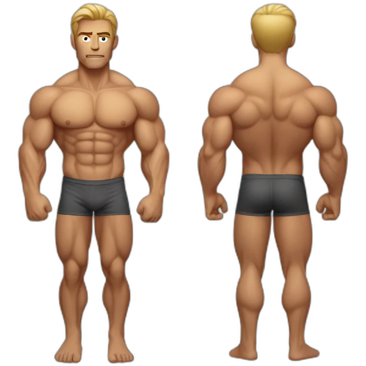 very muscular man emoji
