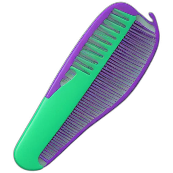 comb for hair green emoji