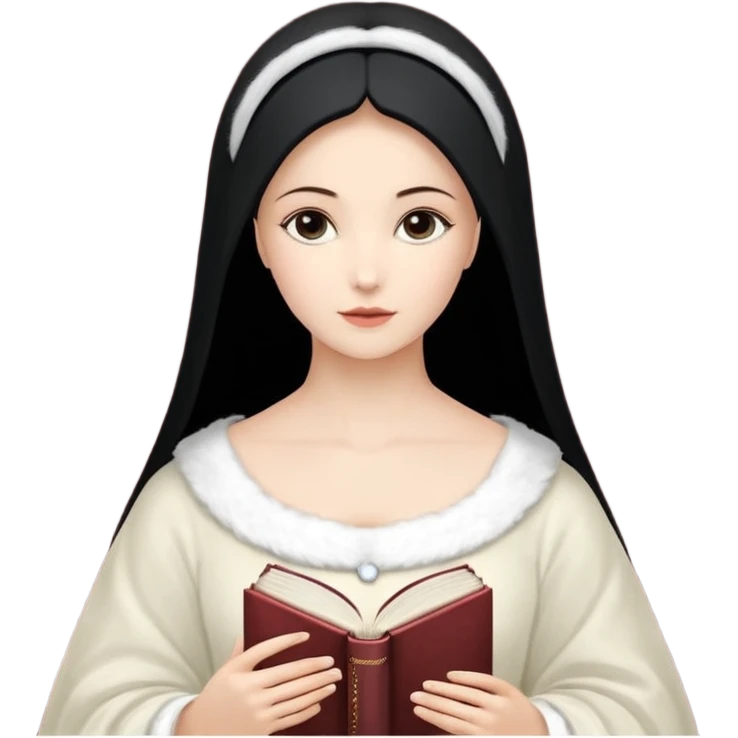 Девушка белокожая на беговой дорожке, с длинными светло-лиловыми волосами, в черном топе, в серых спортивных штанах, с черными ресницами emoji