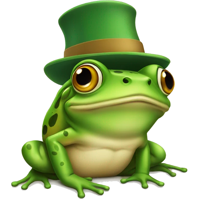 frog with hat emoji