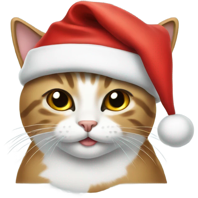 Cat in a Santa hat emoji