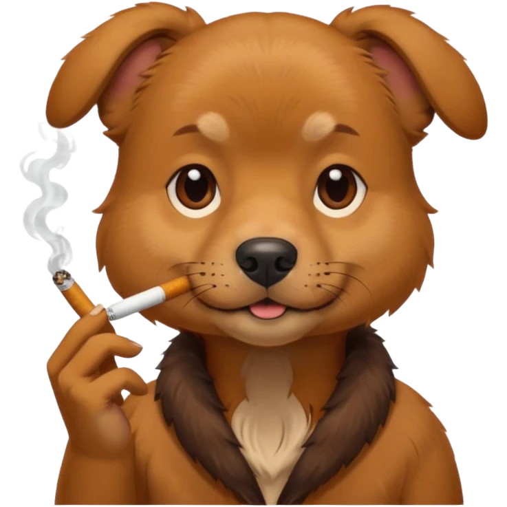 Dog smoking emoji